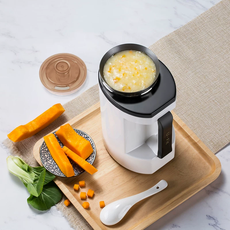 Slow Cooker Ceramic - หม้อไฟฟ้าสำหรับ 1 คน พร้อมตัวตั้งเวลา หม้อเซรามิกเคลือบกันติด สำหรับทำโจ๊ก