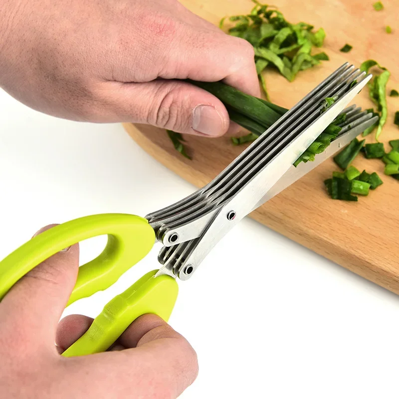 Kitchen Appliances Garage - Muti-ชั้นครัวกรรไกรเครื่องตัดผักสแตนเลส Scallion สมุนไพร Laver เครื่องเทศเครื่องมือทําอาหารตัดอุปกรณ์ครัว