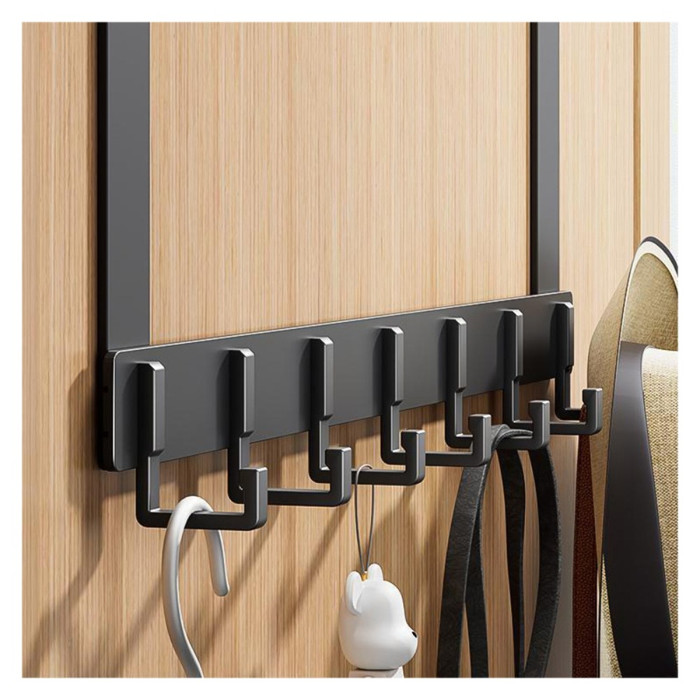 Kitchen Appliances Rack - ตะขอเก็บของเหนือประตู 6 ตะขอเสื้อผ้าหมวกผ้าเช็ดตัวแขวน Home Organizer Rack