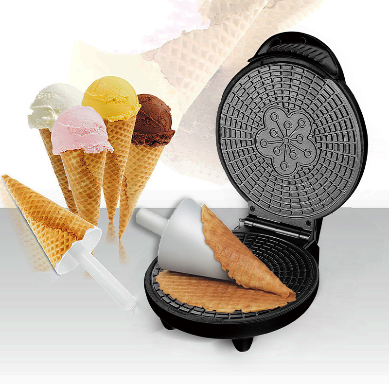 Sandwich Press Grill - ไฟฟ้ากรอบเครื่องทําไข่ในครัวเรือนอาหารเช้าเครื่องม้วนไข่วาฟเฟิล Baking PAN ไอศกรีมกรวยเหล็กเบเกอรี่เหล็ก 220V
