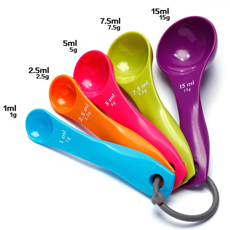 Kitchen Appliances Combo - 5 ชิ้นเกลือน้ํามันช้อนน่ารักครัว Colourworks วัดช้อนถ้วยภาชนะอบชุดชุด