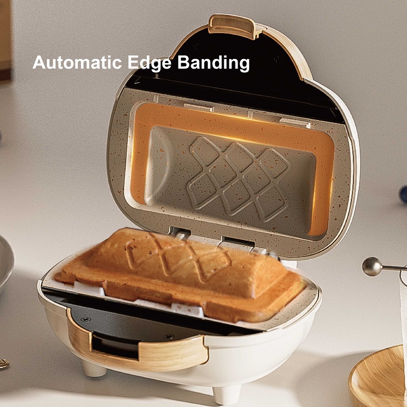 Sandwich Press Grill - เครื่องทำแซนวิช 500W เครื่องทำอาหารเช้าเร็ว เครื่องทำขนมปังปิ้งแบบกดร้อน เครื่องทำปานินี่แบบไม่ติดกระทะ อุปกรณ์ครัวอเนกประสงค์
