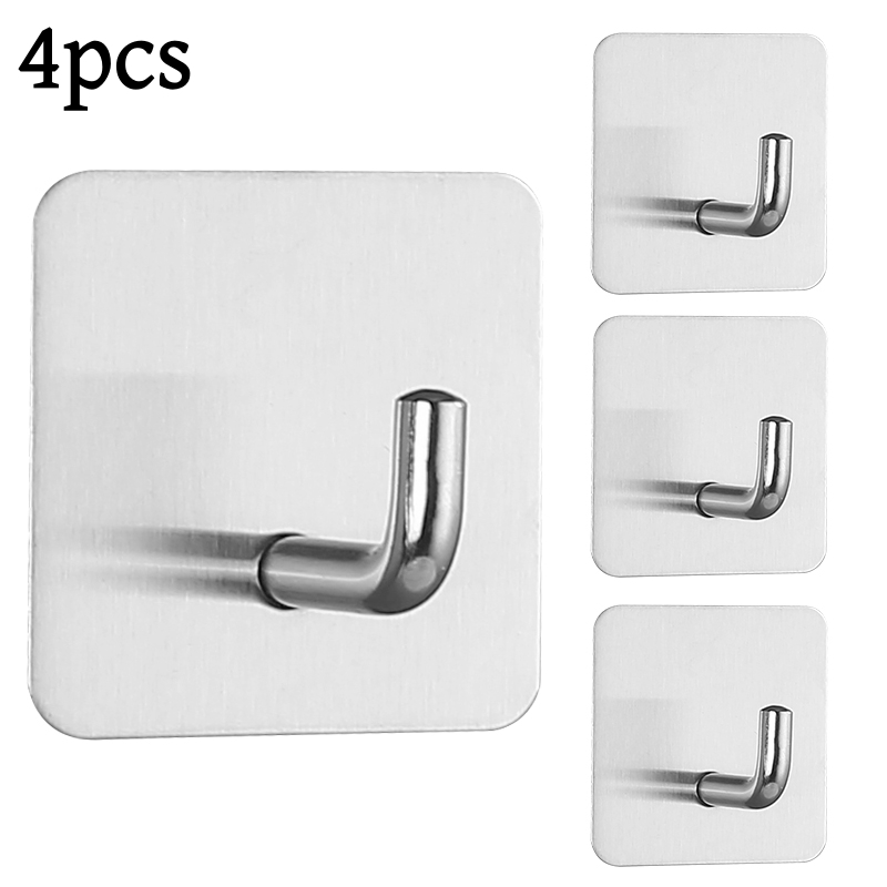 Kitchen Appliances Rack - ตะขอแขวนผนังแบบติดเอง 2-4 ชิ้น ที่แขวนผ้าเช็ดตัว ที่แขวนเสื้อผ้า ที่แขวนกระเป๋า