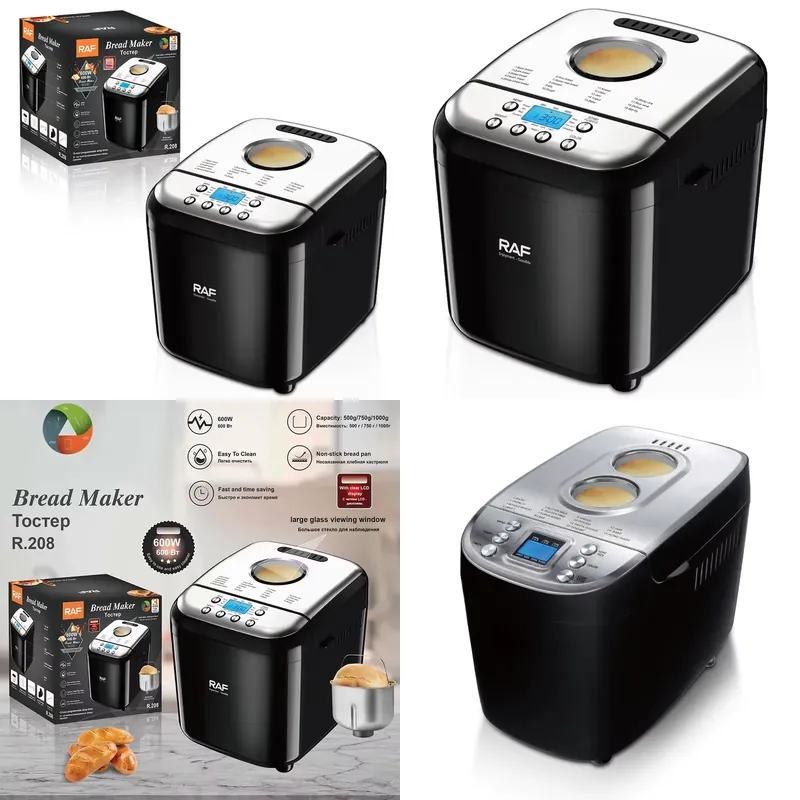 Bread Maker Machine - เครื่องทำขนมปังอัจฉริยะอเนกประสงค์มาตรฐาน EU สำหรับการใช้งานข้ามพรมแดน พร้อมฟังก์ชันนวดแป้งและอบเค้ก ความจุ 1