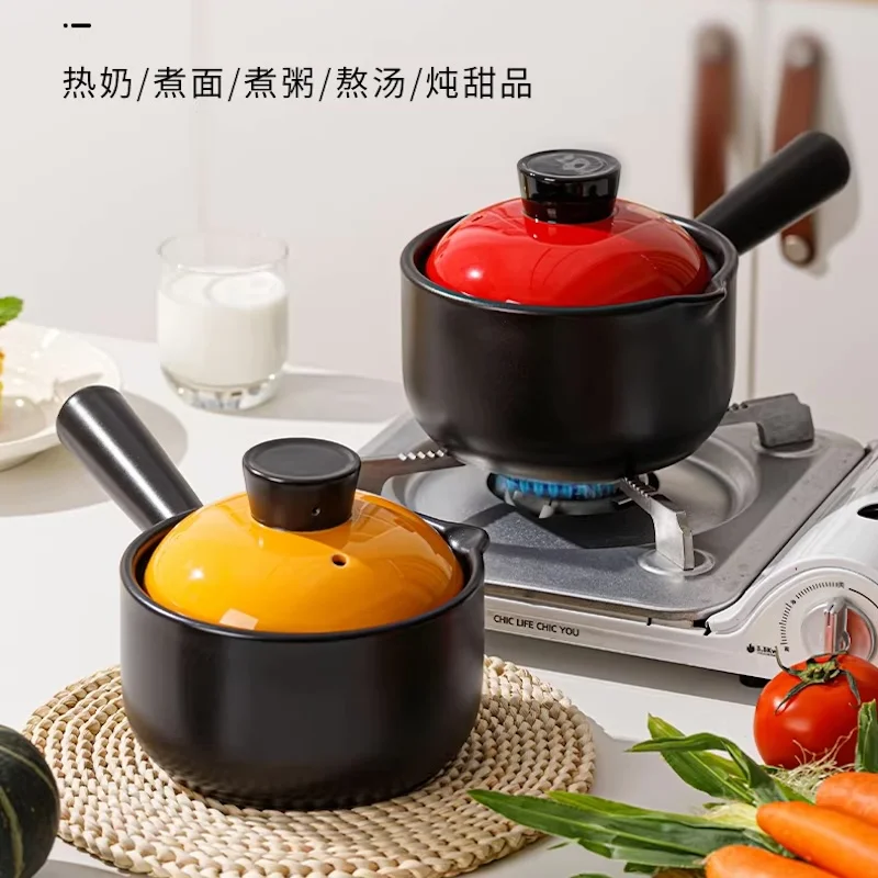 Slow Cooker Ceramic - หม้อดินเผาขนาดเล็กสำหรับทำอาหารประเภทตุ๋น หม้อเซรามิกสำหรับทำอาหาร หม้อและกระทะทนความร้อนสูง