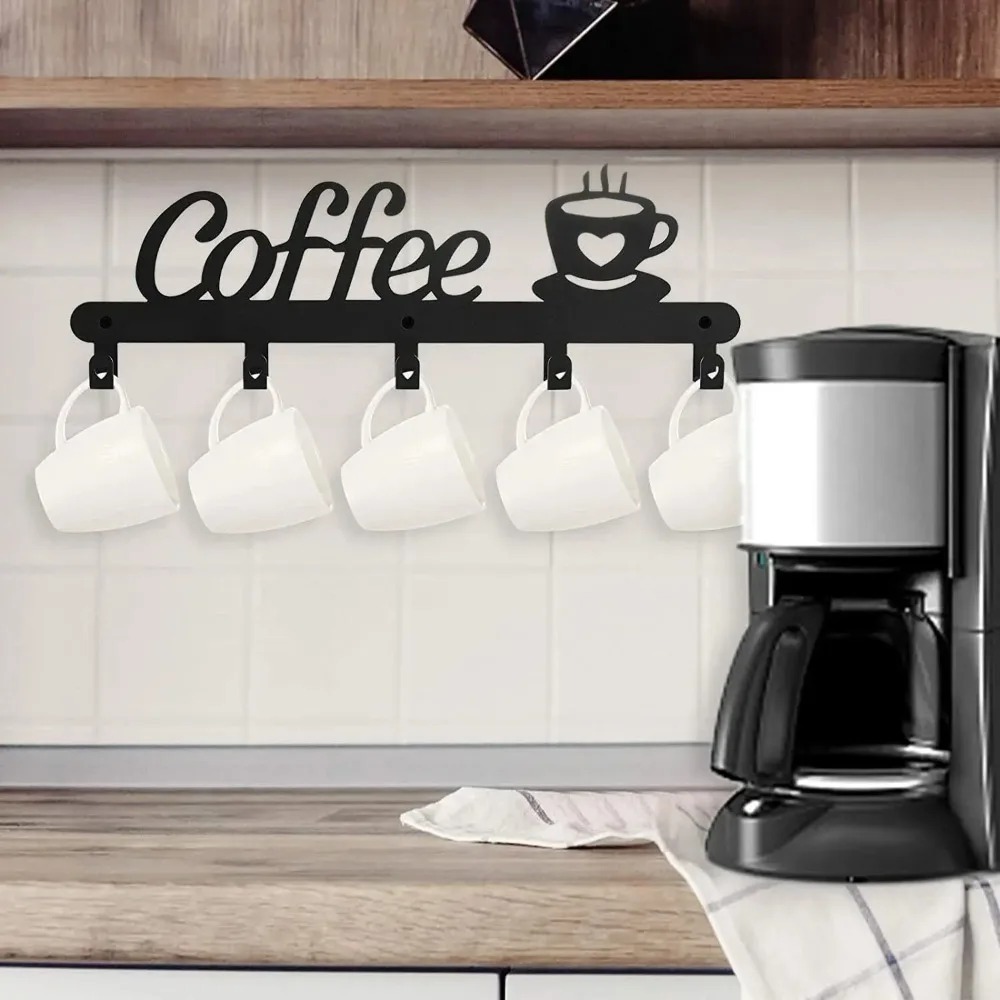 ที่แขวนแก้วกาแฟติดผนังโลหะ, ที - Kitchen Appliances Rack บทวิจารณ์และราคา