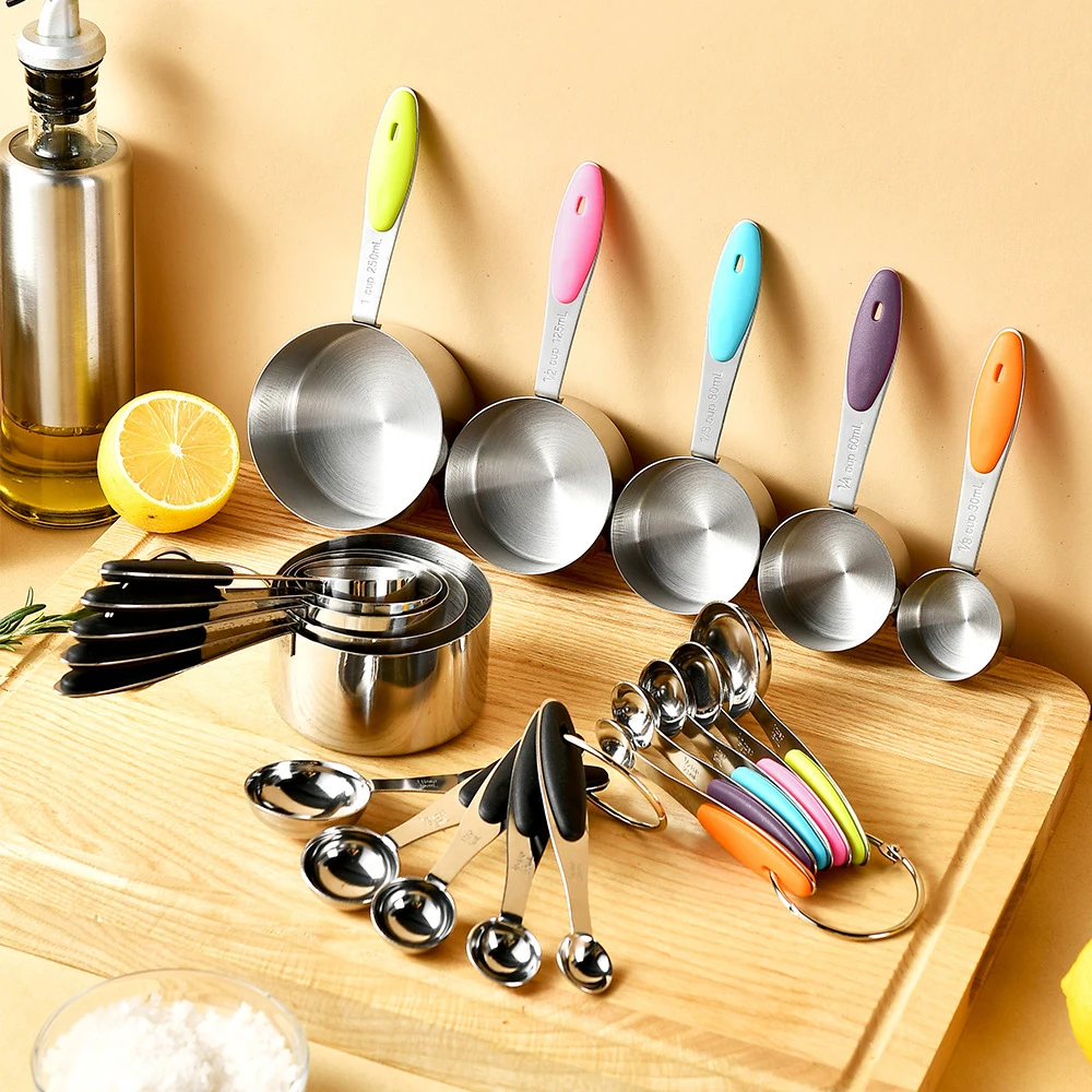 5/10 ชิ้นสแตนเลสวัดถ้วยและช้อน - Kitchen Appliances Garage บทวิจารณ์และราคา
