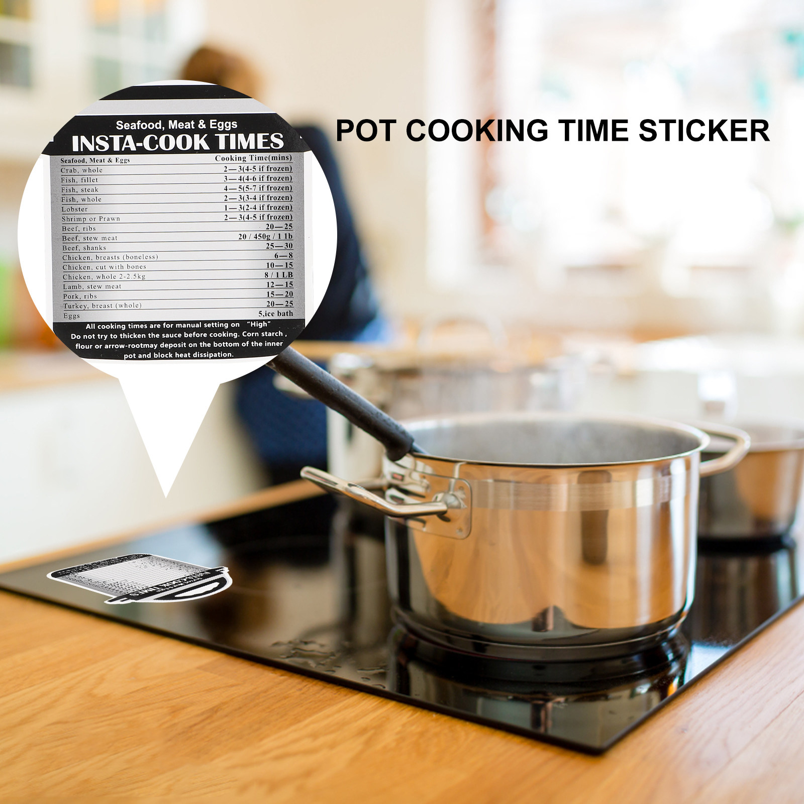 สติกเกอร์ตารางเวลาการปรุงอาหาร - Instant Pot Pressure Cooker บทวิจารณ์และราคา