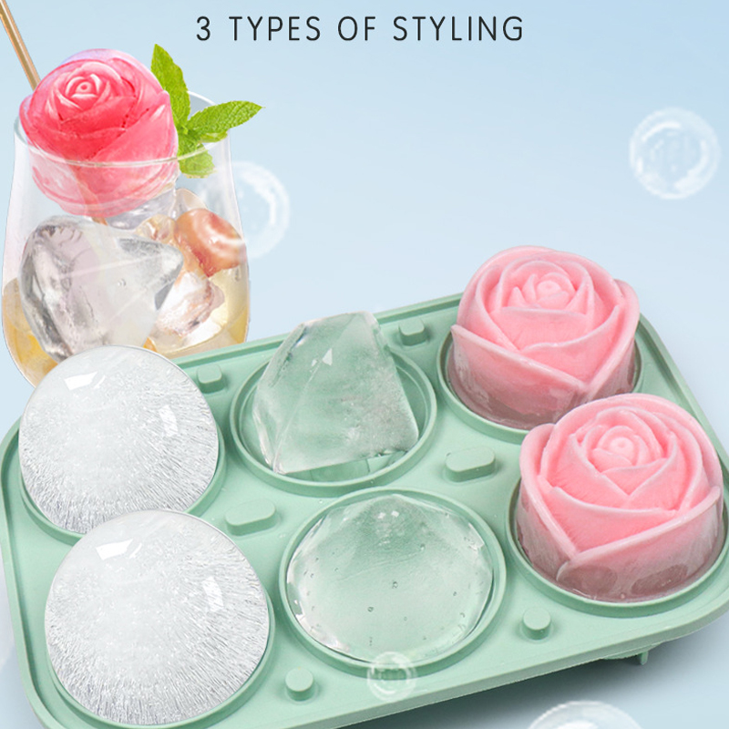 3D Rose เพชรรอบ Ice Cube แม่พิ - Kitchen Appliances Rack บทวิจารณ์และราคา