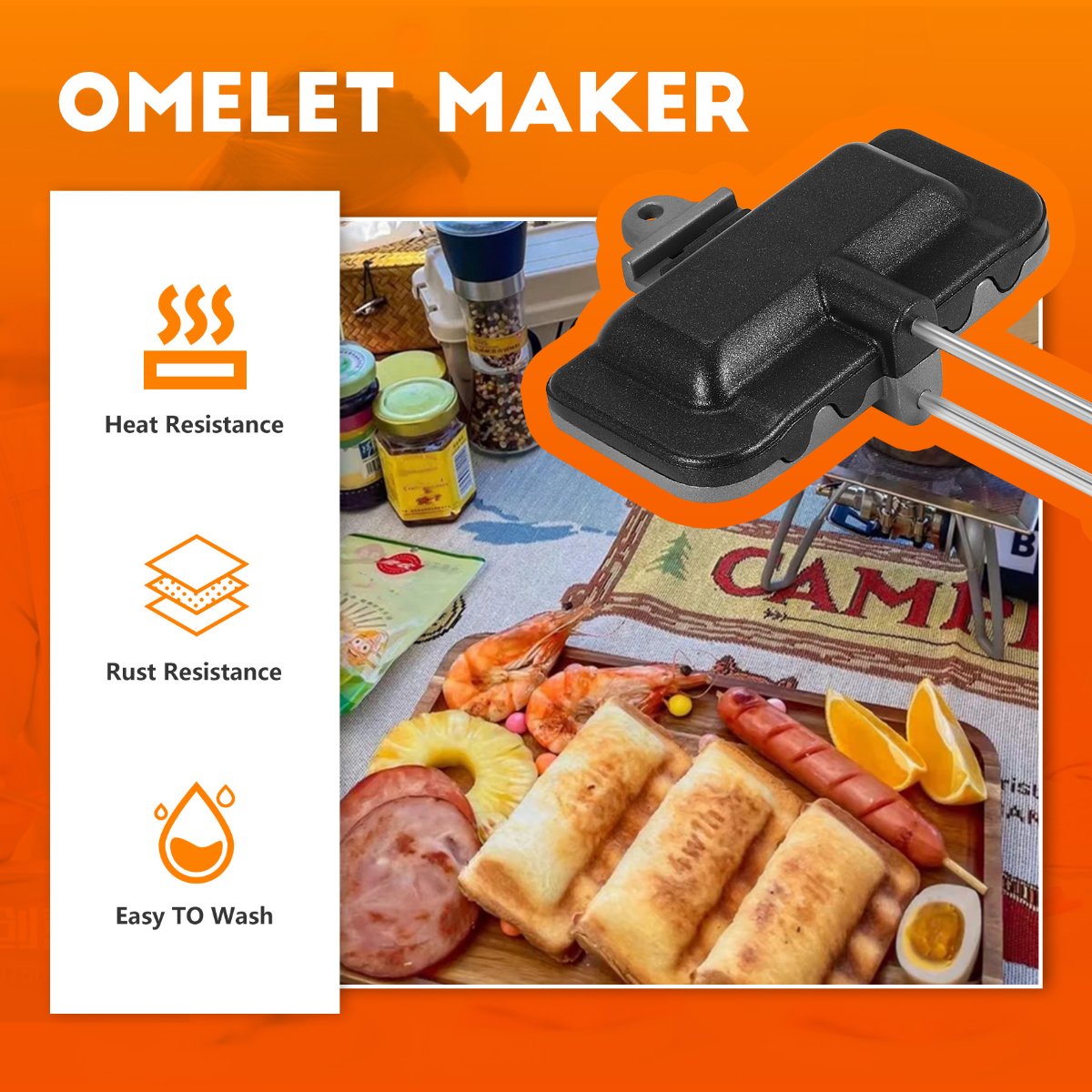 กระทะอบแซนด์วิชสองด้าน ABUD กร - Sandwich Press Grill บทวิจารณ์และราคา