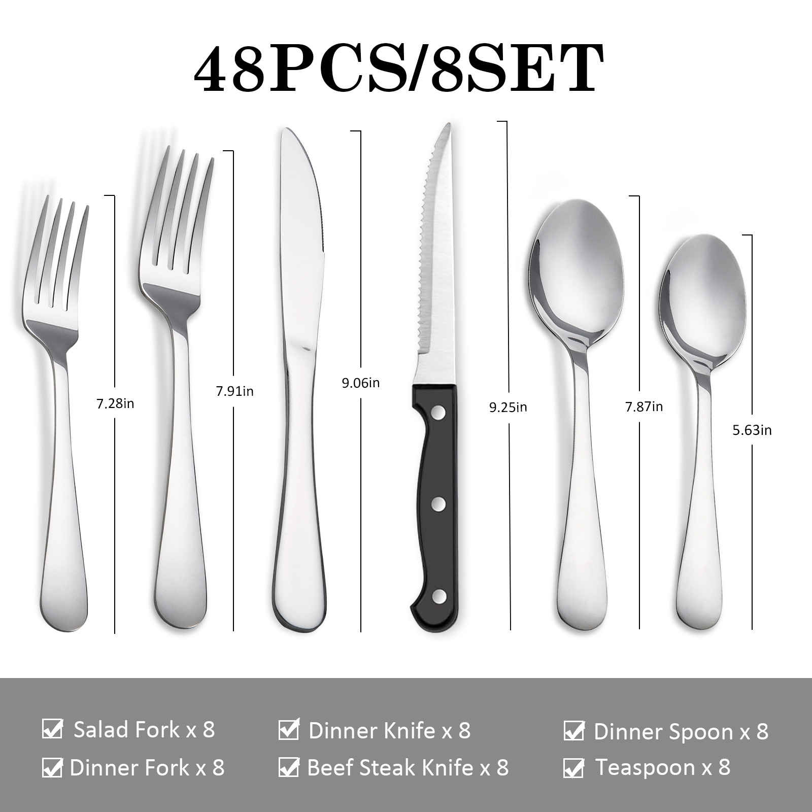 ชุดช้อนส้อมสแตนเลส KOOMADE 48  - Kitchen Appliances Combo บทวิจารณ์และราคา