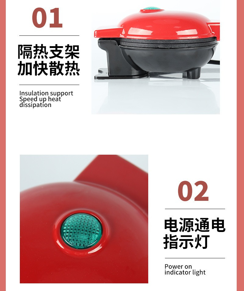 เครื่องทำวาฟเฟิลรูปหัวใจขนาดเล - Sandwich Press Grill บทวิจารณ์และราคา