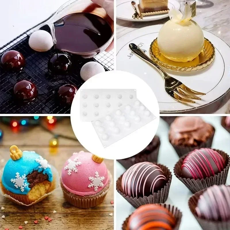 3D Sphere แม่พิมพ์ซิลิโคนสําหร - Kitchen Appliances Garage บทวิจารณ์และราคา