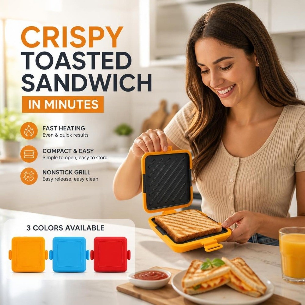 เครื่องทำแซนด์วิชไมโครเวฟแบบถอ - Sandwich Press Grill บทวิจารณ์และราคา