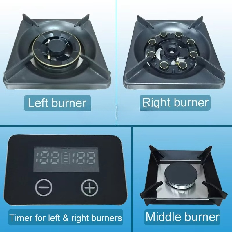 เตาแก๊สแบบฝัง 3 หัวเตา สำหรับค - Kitchen Appliances Built In บทวิจารณ์และราคา