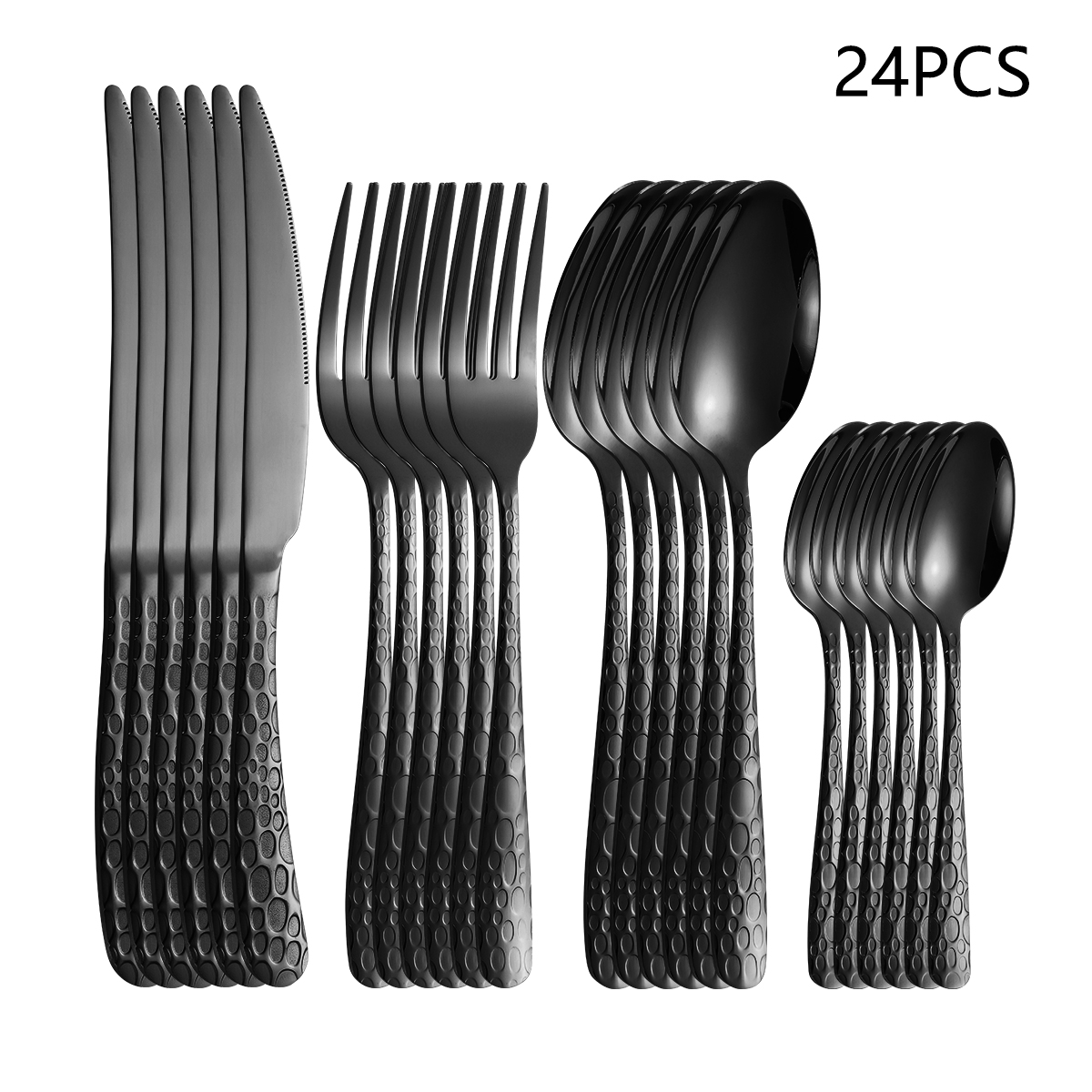ชุดช้อนส้อมมีดสแตนเลสสีดำ 4/6/ - Kitchen Appliances Combo บทวิจารณ์และราคา